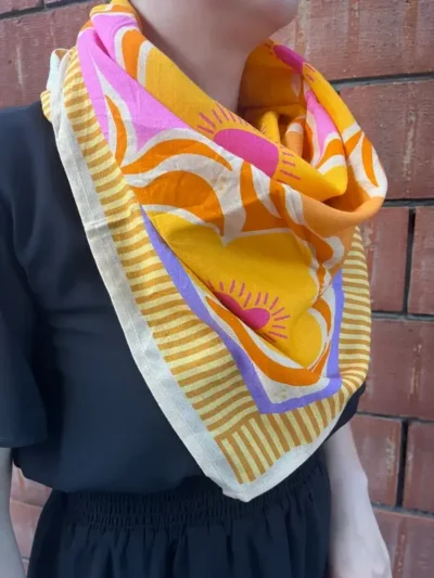 foulard ditalola popy safran