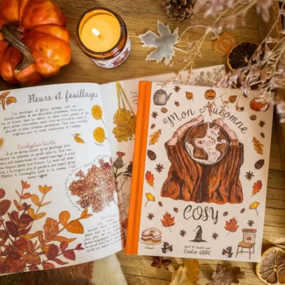 livre mon automne cosy de caro from woodland en mise en scène chaleureuse