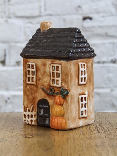 maison photophore en ceramique automne