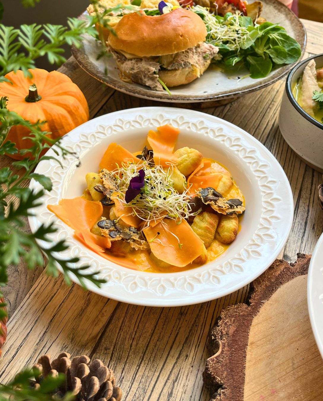 assiette de la wilderie avec potimarron pour l'automne